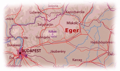 Map of Eger area.